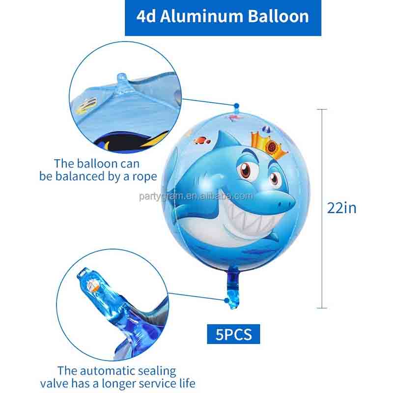 Blue orb balloons