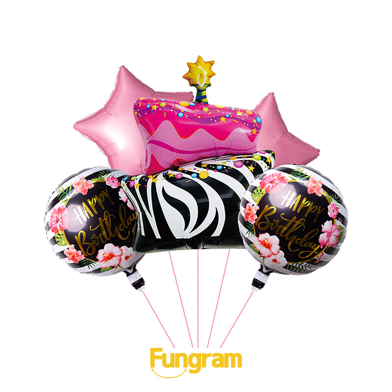 Birthday foil set balloons fabrication