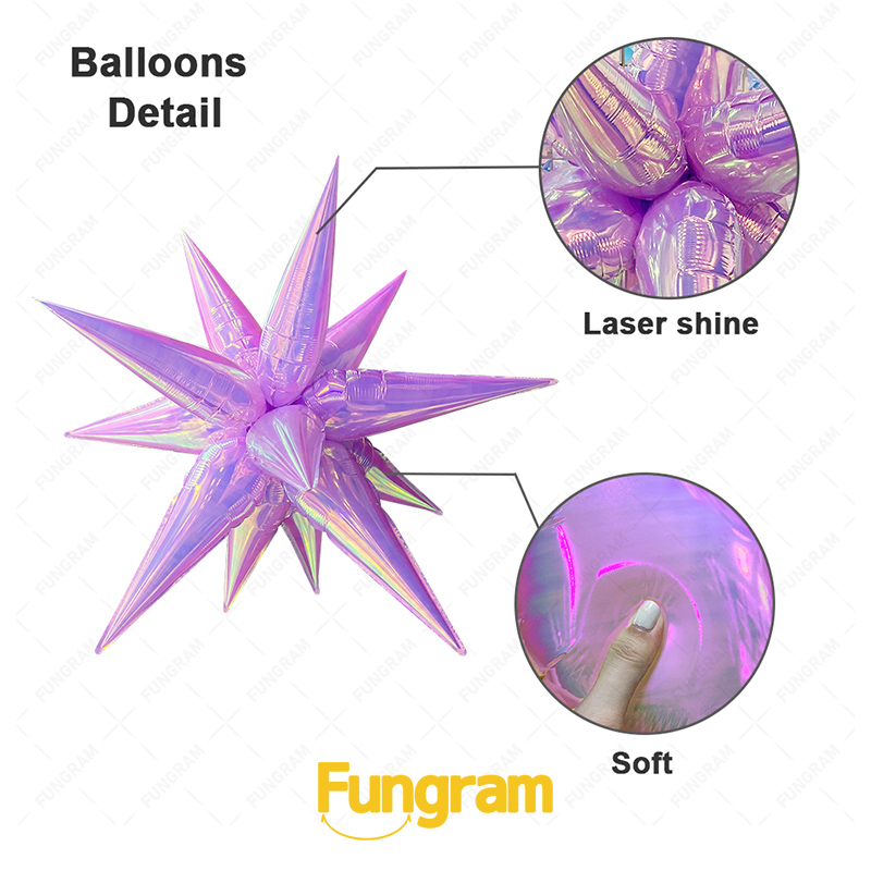 New Fantsay PurpleMagic Star Balloons